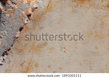 Industrial metal texture with natural defects. Rust, scratches, cracks, stains, grunge. Can be used as a background or poster for an inscription.