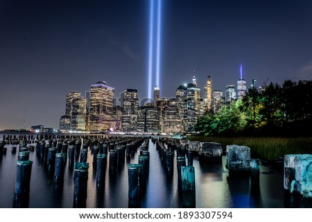 In Remembrance, 9-11 Tribute Lights Royalty-Free Stock Photo #1893307594