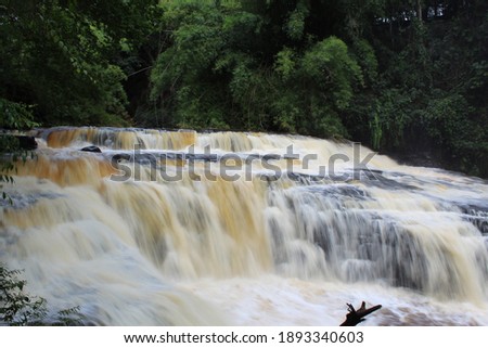 A beautiful waterfall in nature