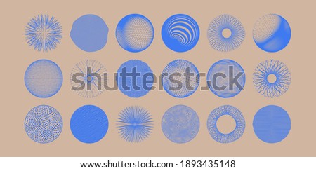 Spheres formed by many dots or lines. Abstract design elements. 3d vector illustration for science, education or medicine.  Royalty-Free Stock Photo #1893435148