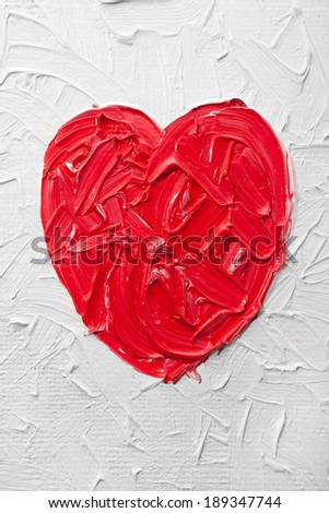 Valentines love heart original painting background