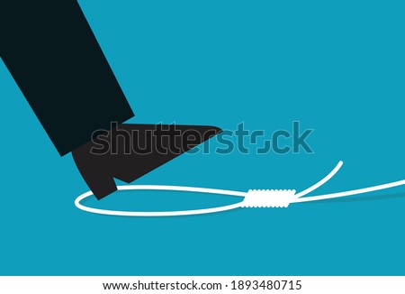 Businessman walk to pitfall, Vector illustration in flat style