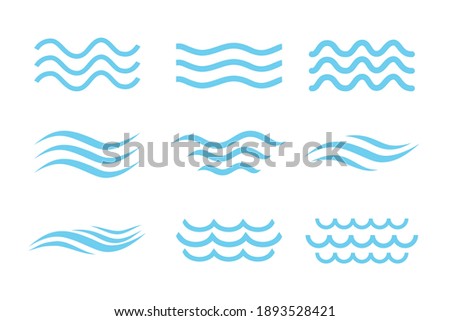 Abstract water icon set on white background. Royalty-Free Stock Photo #1893528421
