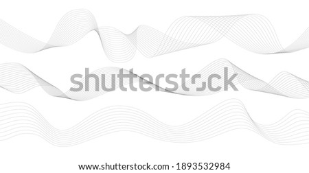 Abstract wavy stripes on a white background isolated. Wave line art, Curved smooth design. Vector illustration EPS 10.