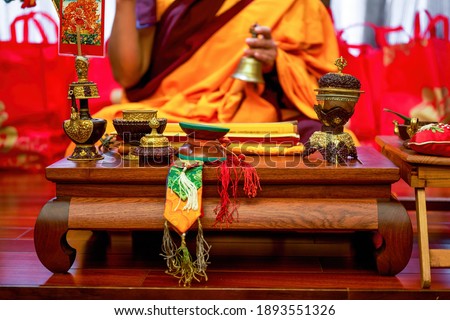 Utensils and articles used in Tibetan Buddhist ceremonies
