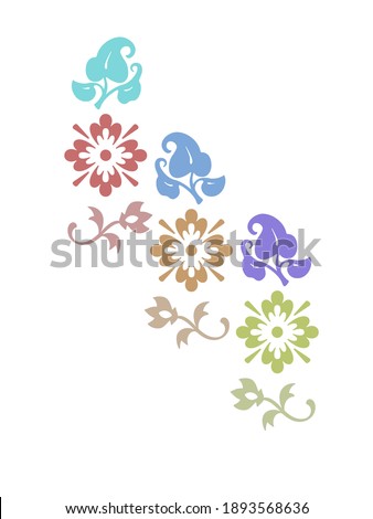 Minimalist Floral For Decoration Illustration Stock Image.