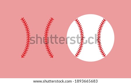 Baseball and Baseball Stitch Vector and Clip art

