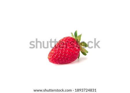 Pink strawberry with white background picture