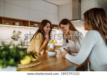 Enjoying in the first morning coffee. Royalty-Free Stock Photo #1893791521