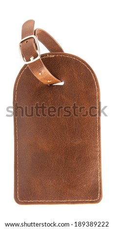 Brown Leather Name Tag