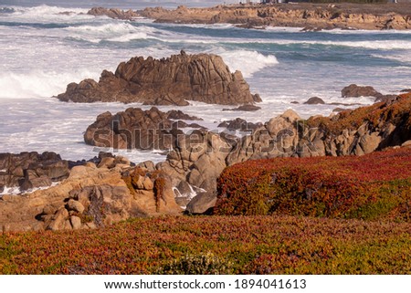 Colorful winter seascape in California