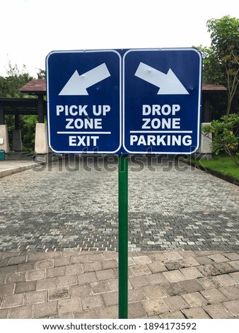 parking and exit notification signs