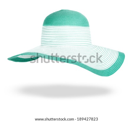 Summer straw hat isolated on white background