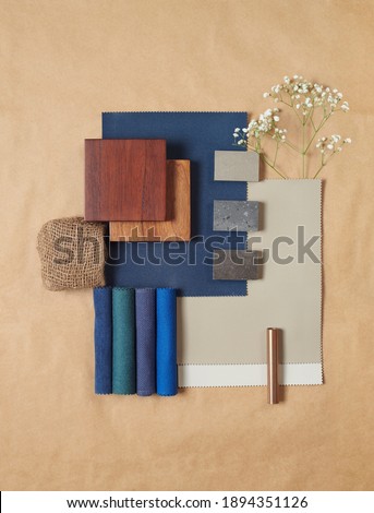 Moodboards for architects styling and selection Royalty-Free Stock Photo #1894351126