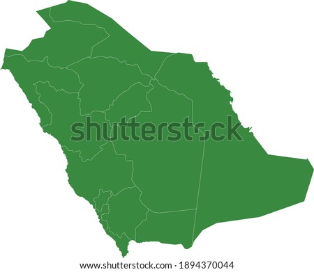 vector illustration of Saudi Arabia map