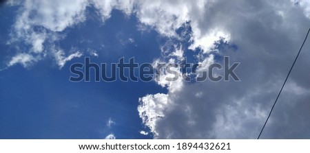 picture of blue sky and cloud