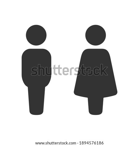 Man and woman symbol flat icon vector illustration. Royalty-Free Stock Photo #1894576186