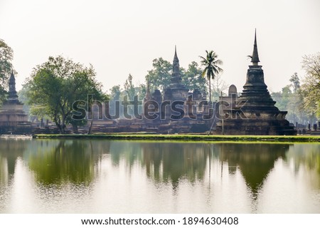 the white temple in ayutthaya thailand, beautiful photo digital picture