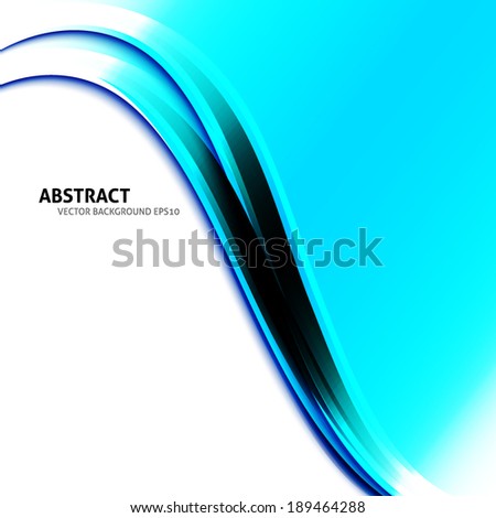 Blue | Black | White Abstract Curves Background