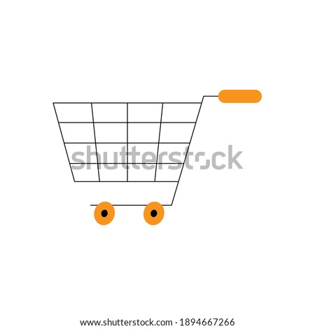 shopping cart design of commerce and market theme Vector illustration