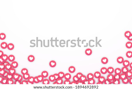 Valentines Day decoration backdrop. Greeting card template from hearts. Vector illustration. EPS 10
