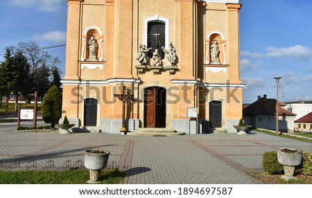 Church of Holy Trinity, Roman Catholic Church, Classical architecture in Chtelnica village, Slovakia