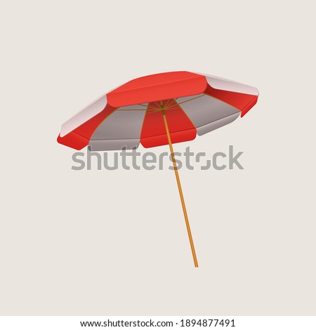 Beach umbrella isolated on white background.