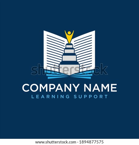 Logo template for educational institutions or learning support.