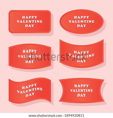 happy valentine's day badge ornament set collection