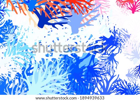 Light Blue, Yellow vector elegant background with branches. Brand new colored illustration with leaves and branches. Hand painted design for web, wrapping.