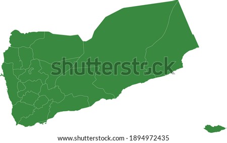 vector illustration of Yemen map