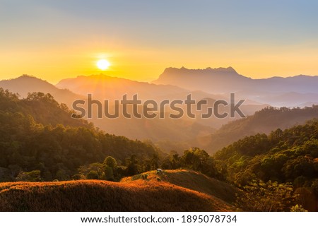 Doi Luang Chiang Dao beautiful mountain,Limestone mountains,Second highest in thai,in chiang mai Thailand,
 Royalty-Free Stock Photo #1895078734