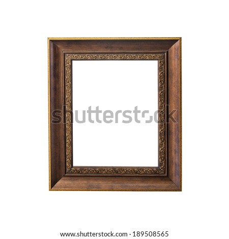 Vintage photo frame isolated on white background 