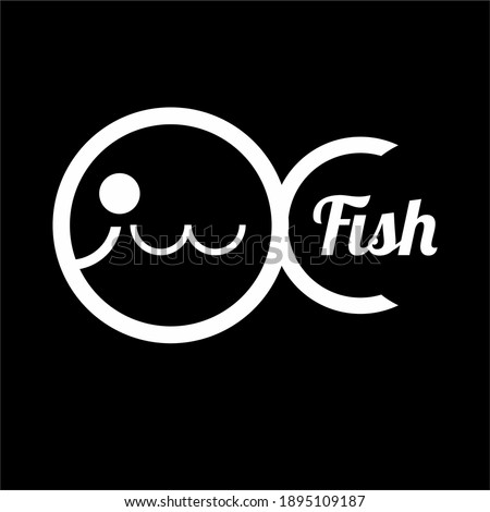 Fish logo. With the initials of the letters O and C