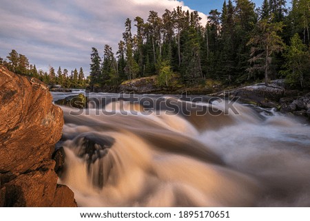 Waterfalls on the Wabigoon River, Northwest Ontario, Canada.