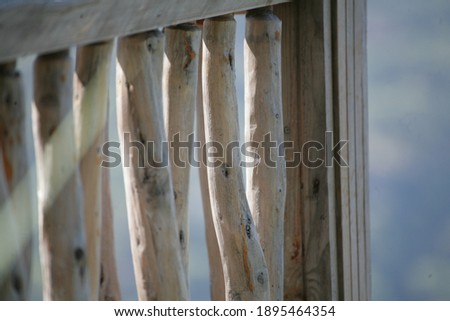 A closeup shot of some wooden fence