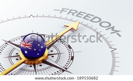 Australia High Resolution Freedom Concept