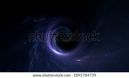 black hole, science fiction wallpaper. Beauty of deep space. Colorful graphics for background, like water waves, clouds, night sky, universe, galaxy, Planets,  Royalty-Free Stock Photo #1895784739
