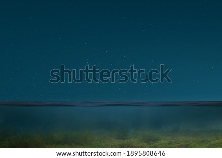 underwater background, dark blue color