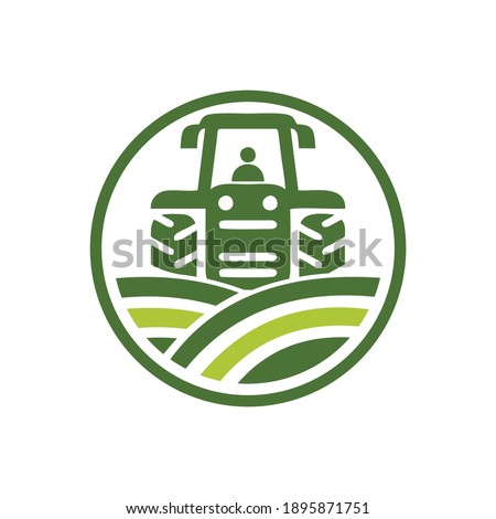 tractor and farm combination vector design logo
 Royalty-Free Stock Photo #1895871751
