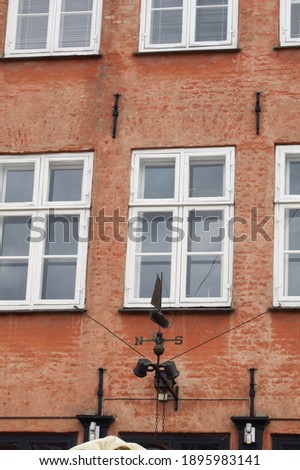 The buildings with red brick walls ,Nyhavn, Denmark