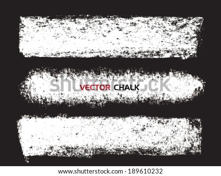 Chalk texture stripes. Vector design elements. Royalty-Free Stock Photo #189610232