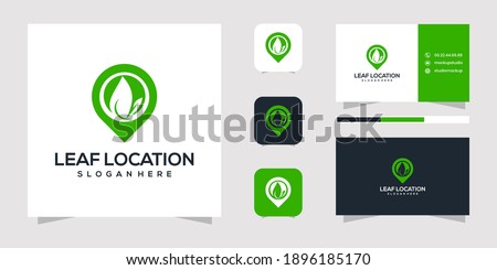 Leaf logo design and business card