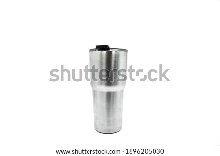 Right Silver Stainless steel isolated on white background with clipping path