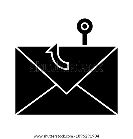 Email, phishing, envelope icon vector image. Can also be used for cyber security. Suitable for use on web apps, mobile apps and print media.