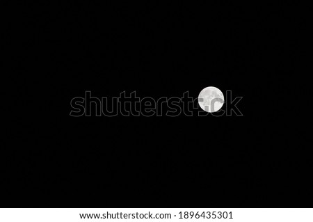 Super moon on a dark night
