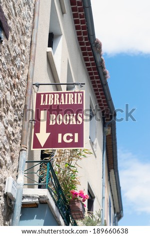 Book store in French village