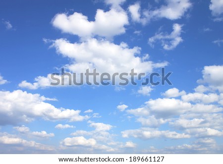 Clouds And Clear Blue Sky Weather Nature.