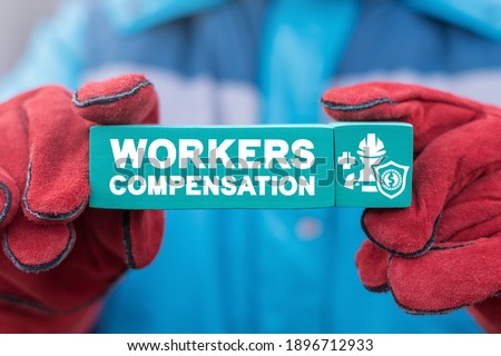Industry concept of workers compensation. Worker Injury Medical Insurance. Royalty-Free Stock Photo #1896712933