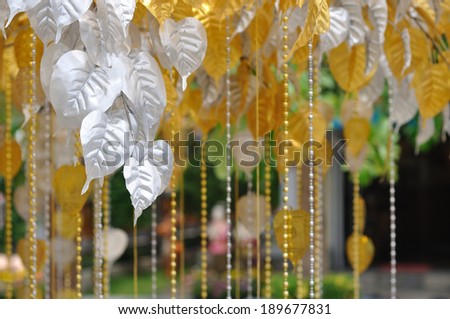 Silver and gold Bodhi Tree, traditional